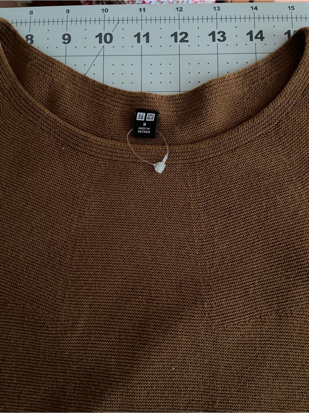 UNIQLO 100% COTTON Long Sleeve Striped Crew Neck Knit Sweater Size M - Picture 3 of 4